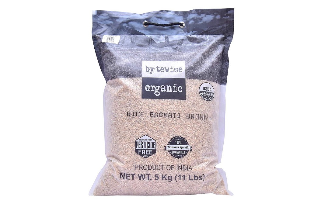 Bytewise Organic Rice Basmati Brown   Pack  5 kilogram